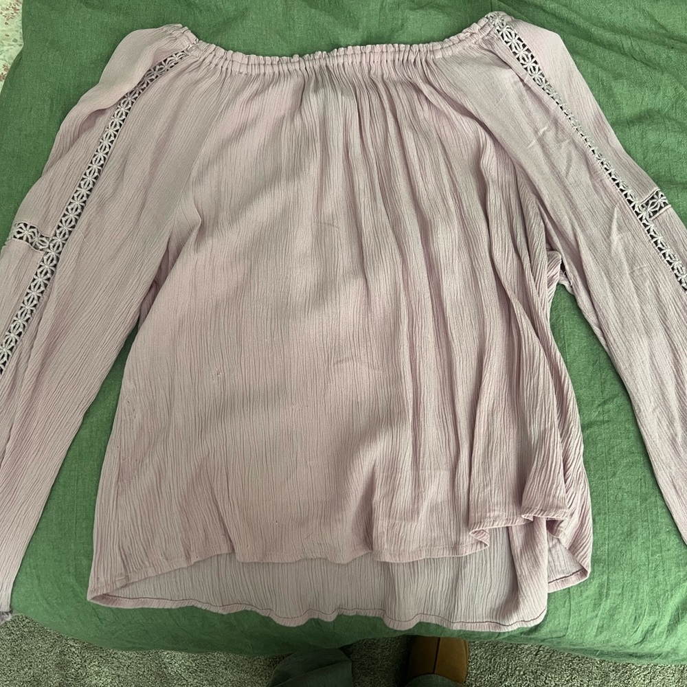 Sanctuary Light Pink Off-Shoulder Blouse